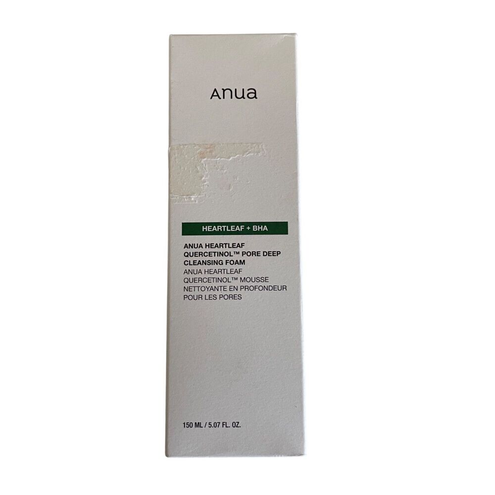 Anua HeartLeaf & Bha Quercetinol Deep Pore Cleansing Foam NEW 5.07 oz